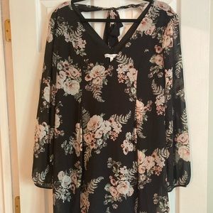 BCBG long sleeve floral dress